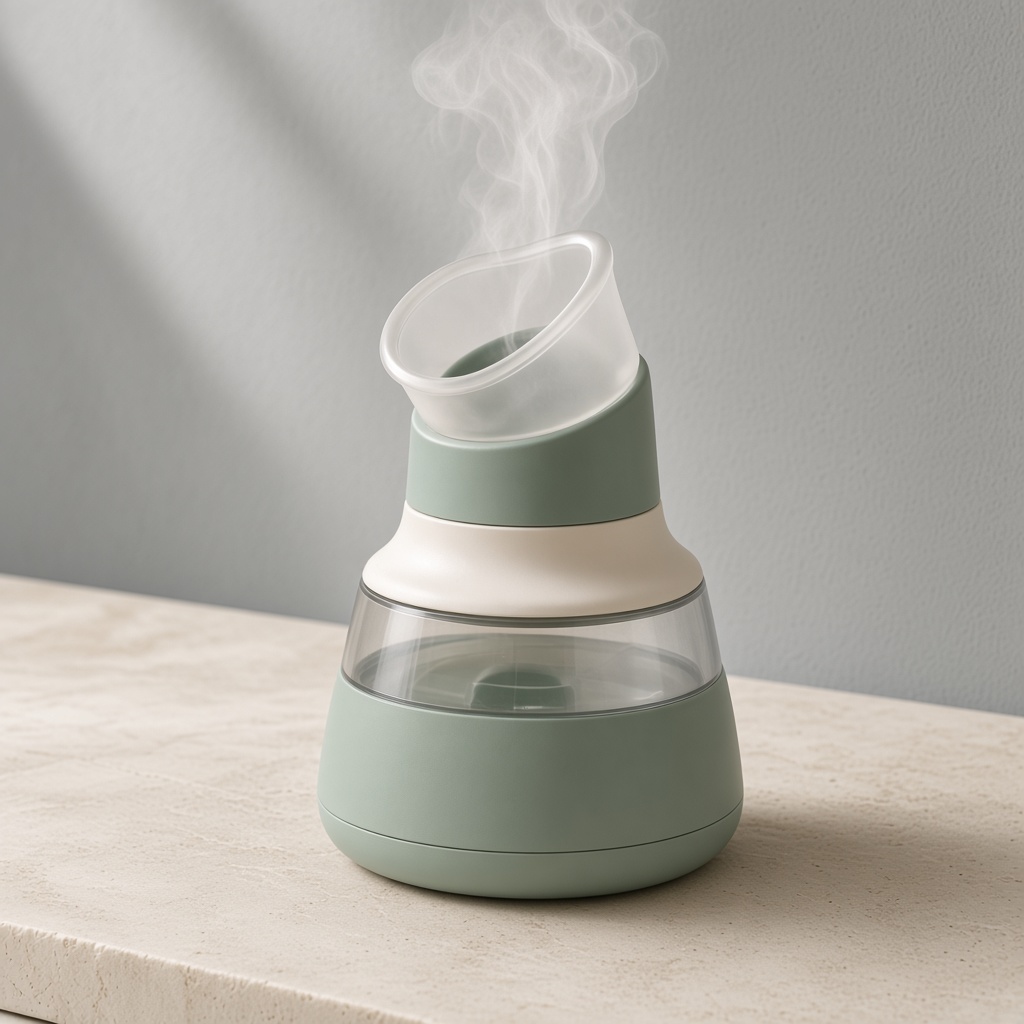 Dampfinhalator PineBreath, Schale mit Glaskuppel